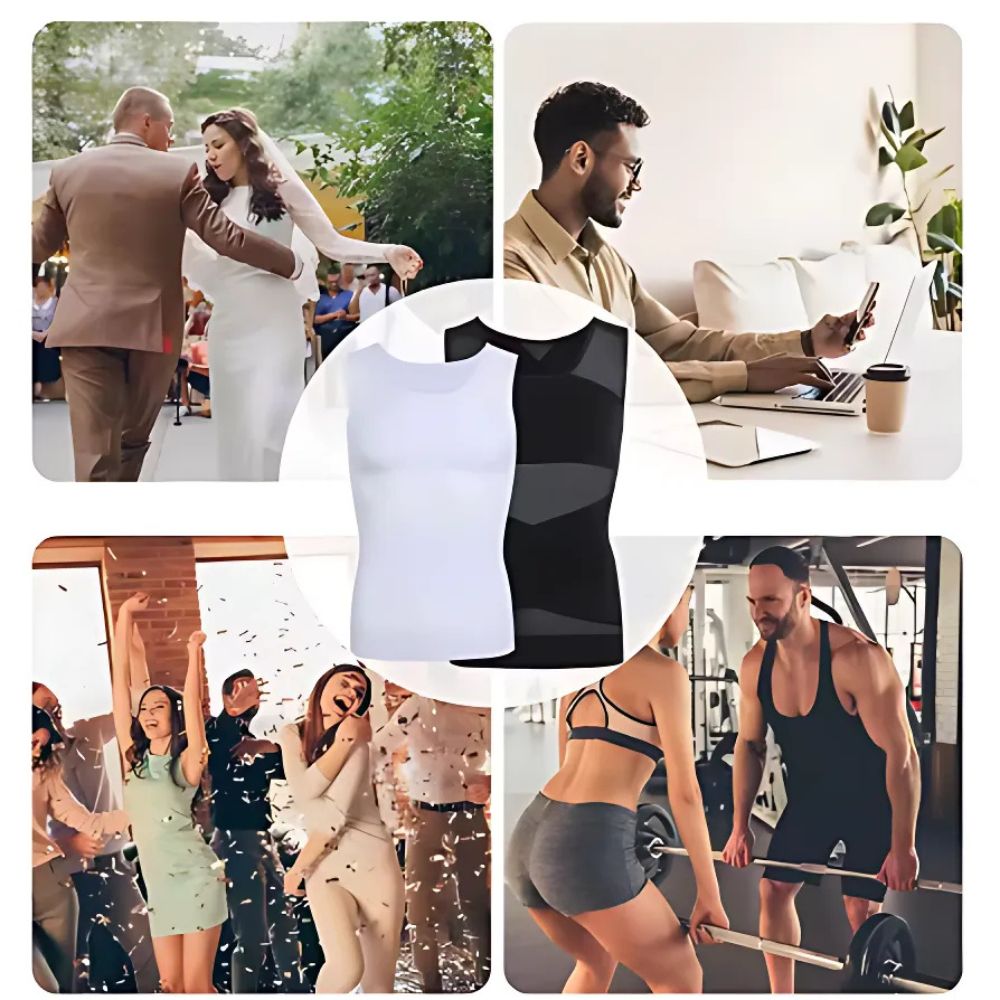 Slimming Men’s Shapewear Top – Lightweight, Breathable, Invisible
