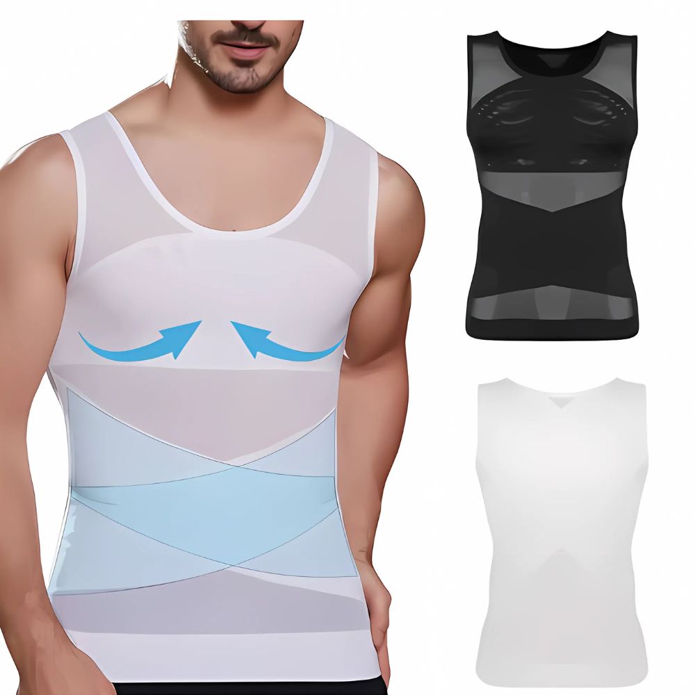 Slimming Men’s Shapewear Top – Lightweight, Breathable, Invisible