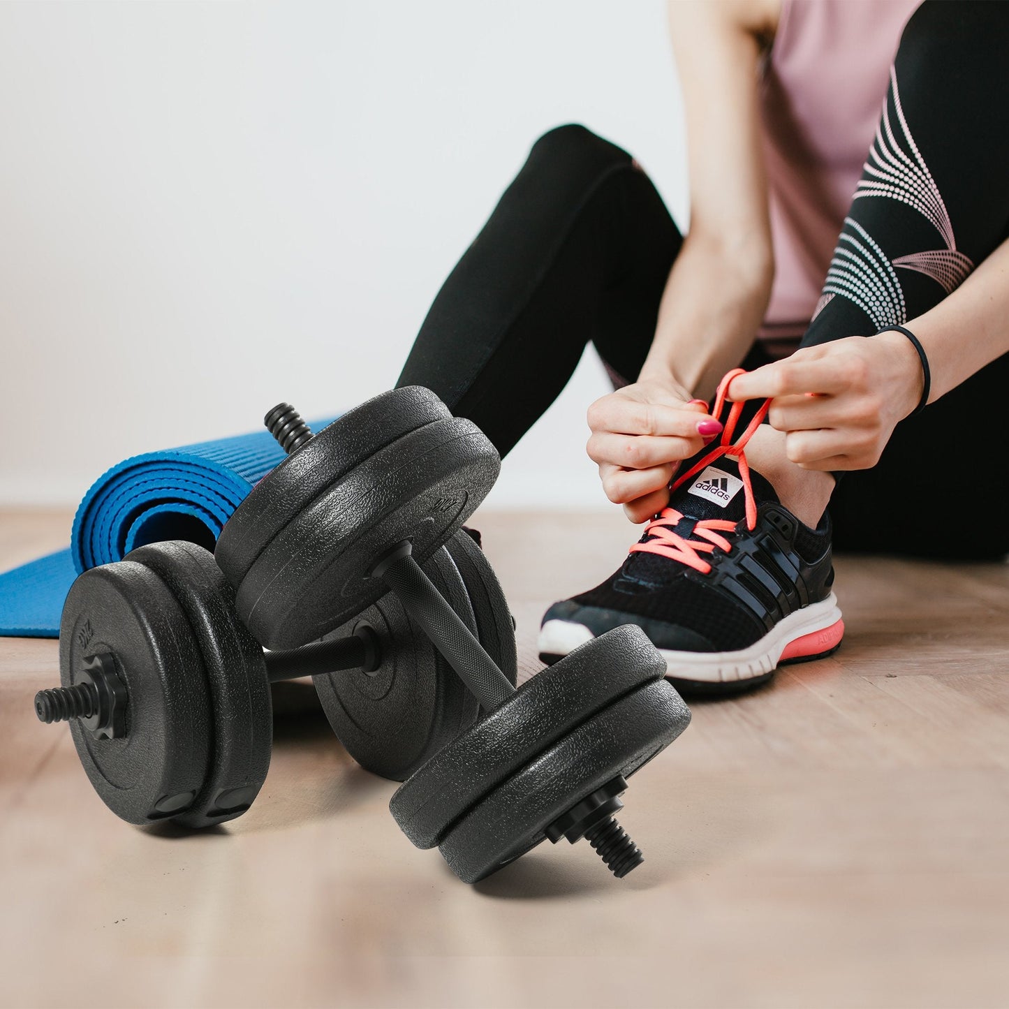 Soozier 42LB Pair Dumbbells Set for Training Biceps & Fitness Workouts