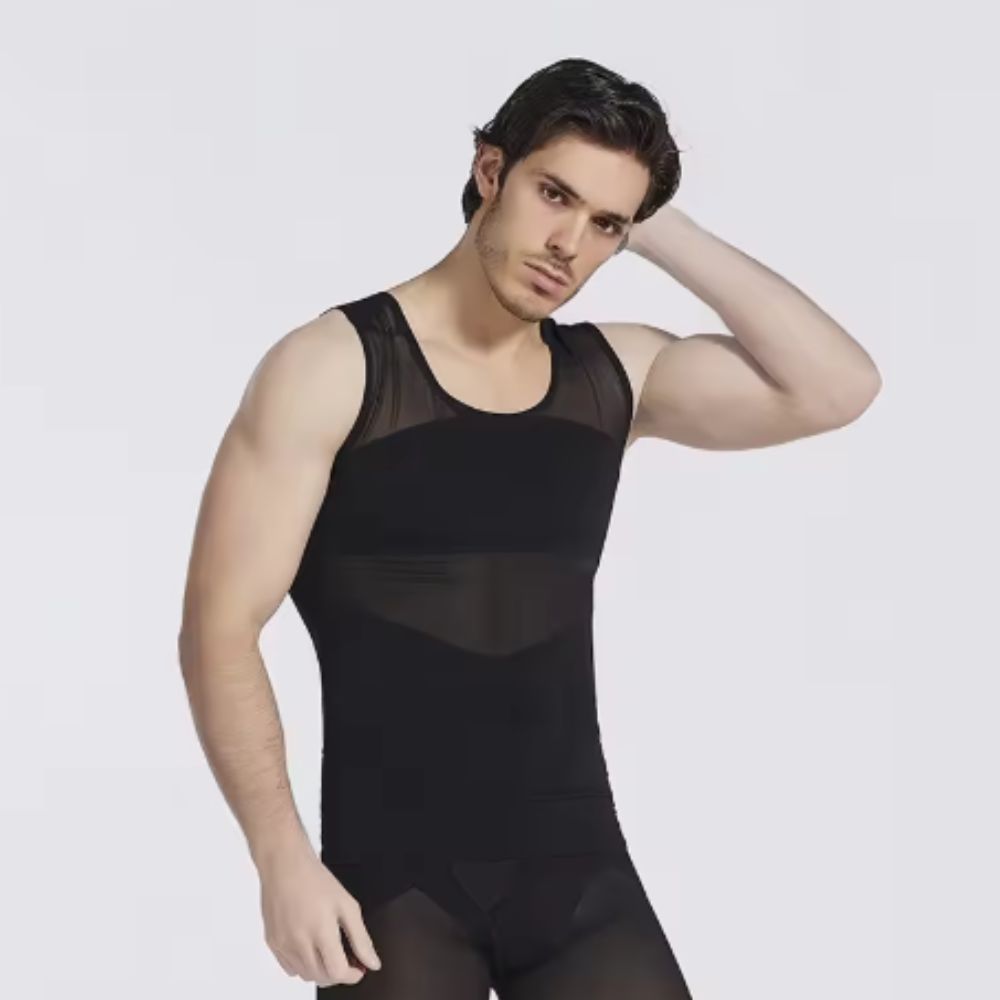 Slimming Men’s Shapewear Top – Lightweight, Breathable, Invisible