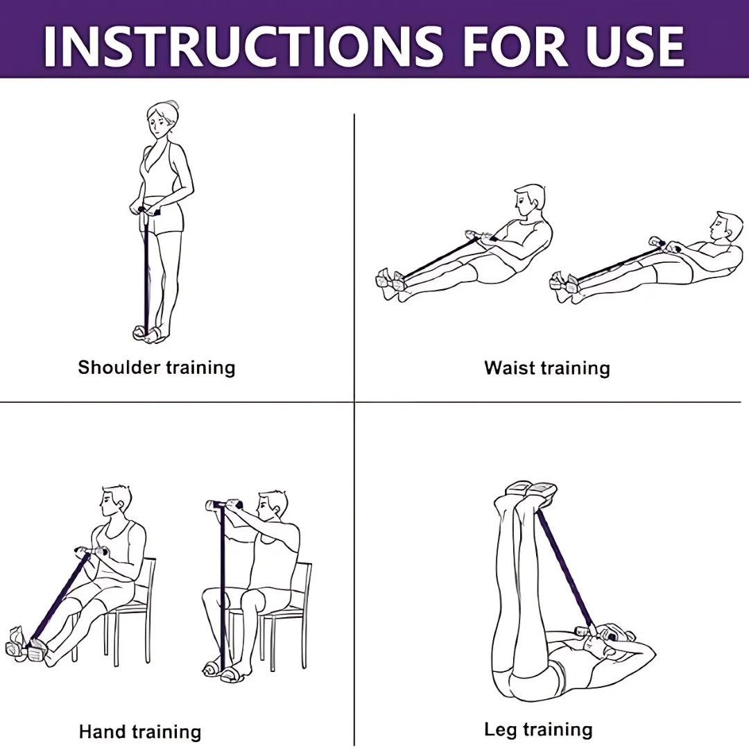 Elastic Pull Rope Training Device | Abdominal Resistance Band for Fitness
