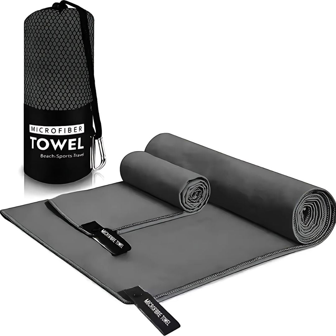 Quick-Dry Microfiber Gym Towel | Sports & Fitness Towel with Storage Bag