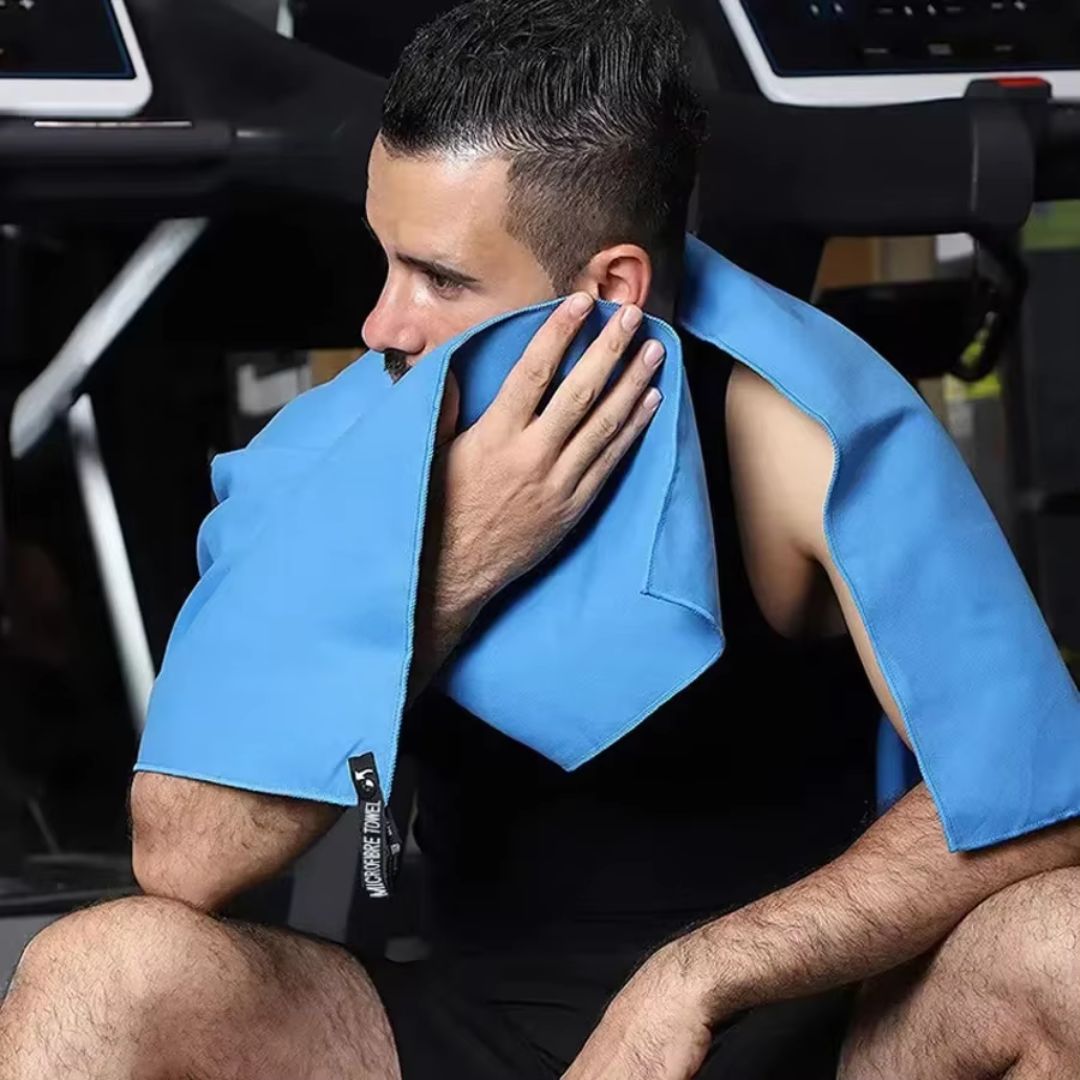 Quick-Dry Microfiber Gym Towel | Sports & Fitness Towel with Storage Bag