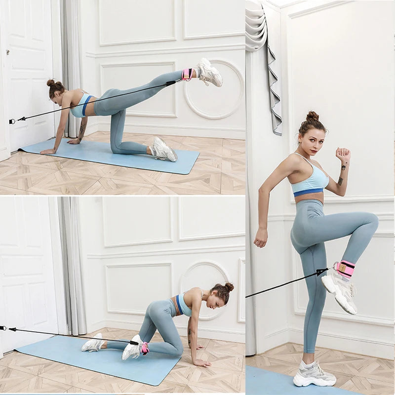 Ankle Strap Resistance Bands - Hip & Leg Strength Training for Home & Gym