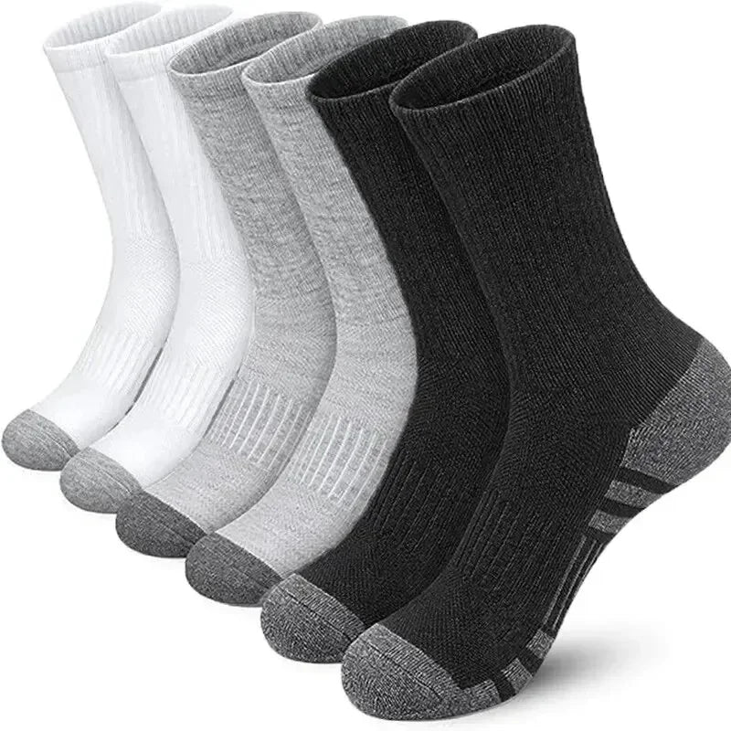 6 Pairs Men's Outdoor Gym Socks High Quality Comfortable Soft