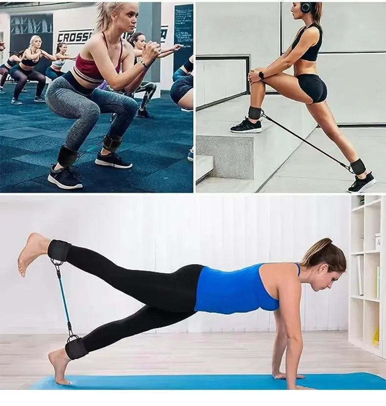 Ankle Strap Resistance Bands - Hip & Leg Strength Training for Home & Gym
