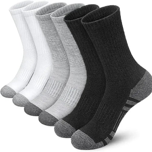 6 Pairs Men's Outdoor Gym Socks High Quality Comfortable Soft