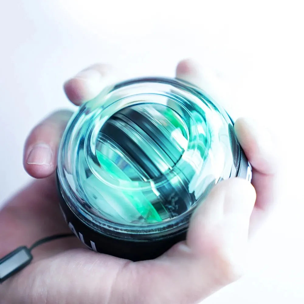 LED Wrist Power Trainer Ball Self-starting Gyro Wrist Hand Ball Arm