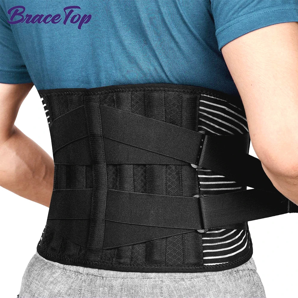 S-3XL Sports Lower Back Brace with 6 Stays Anti-skid Orthopedic lumbar