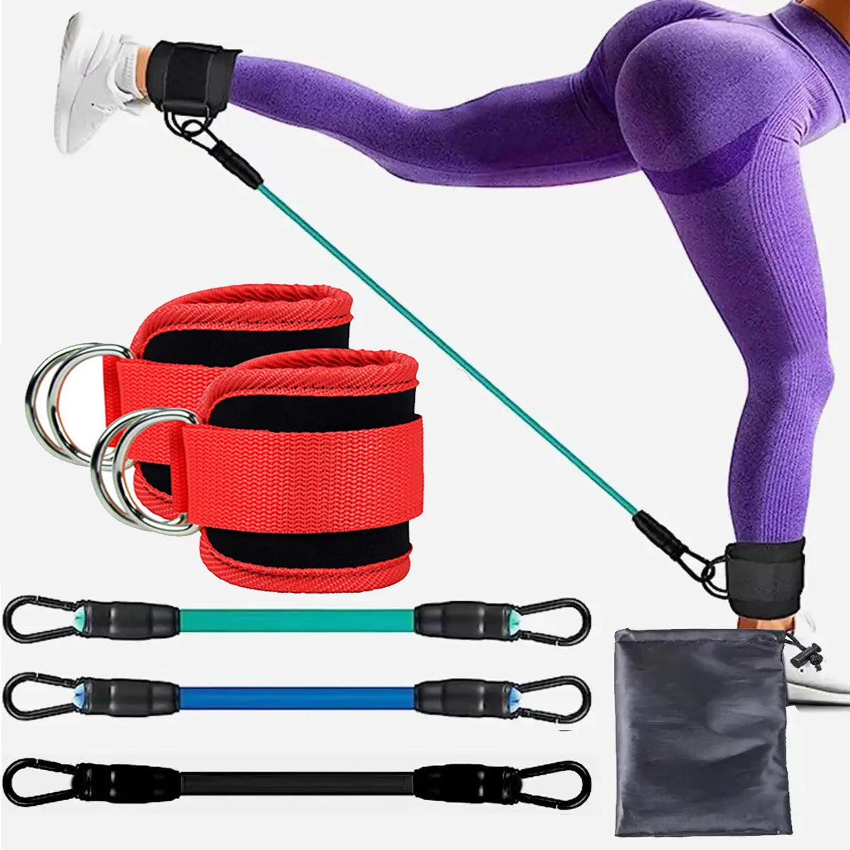 Ankle Strap Resistance Bands - Hip & Leg Strength Training for Home & Gym