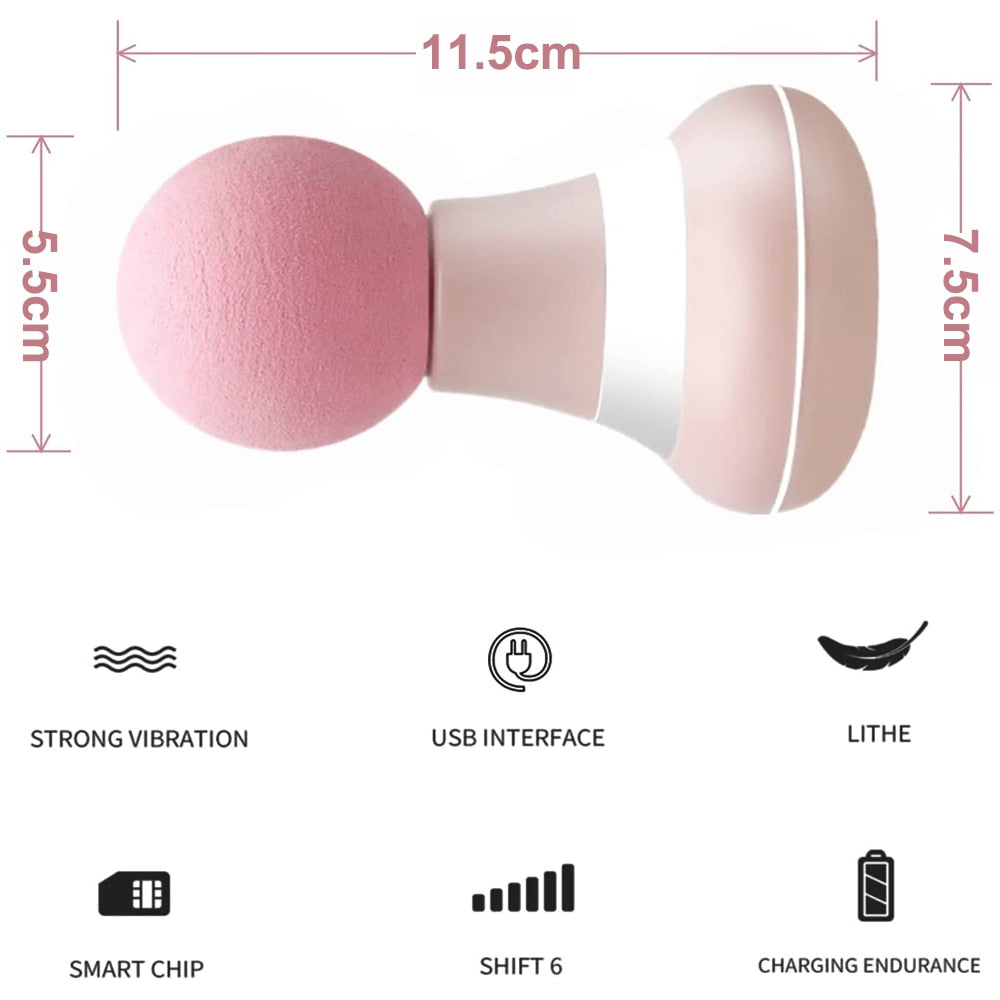 Portable Electric Full-Body Muscle Massager, Powerful 6 Speed Modes,USB