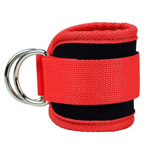 Fitness Ankle Straps Adjustable D-Ring Support Cuffs Gym Leg Strength