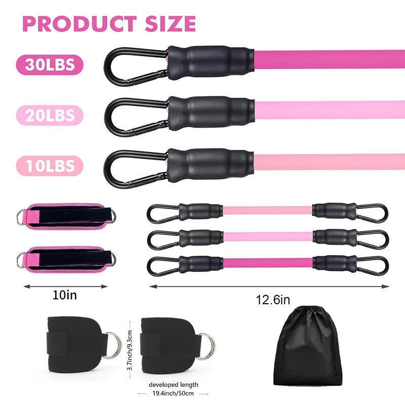 Ankle Strap Resistance Bands - Hip & Leg Strength Training for Home & Gym