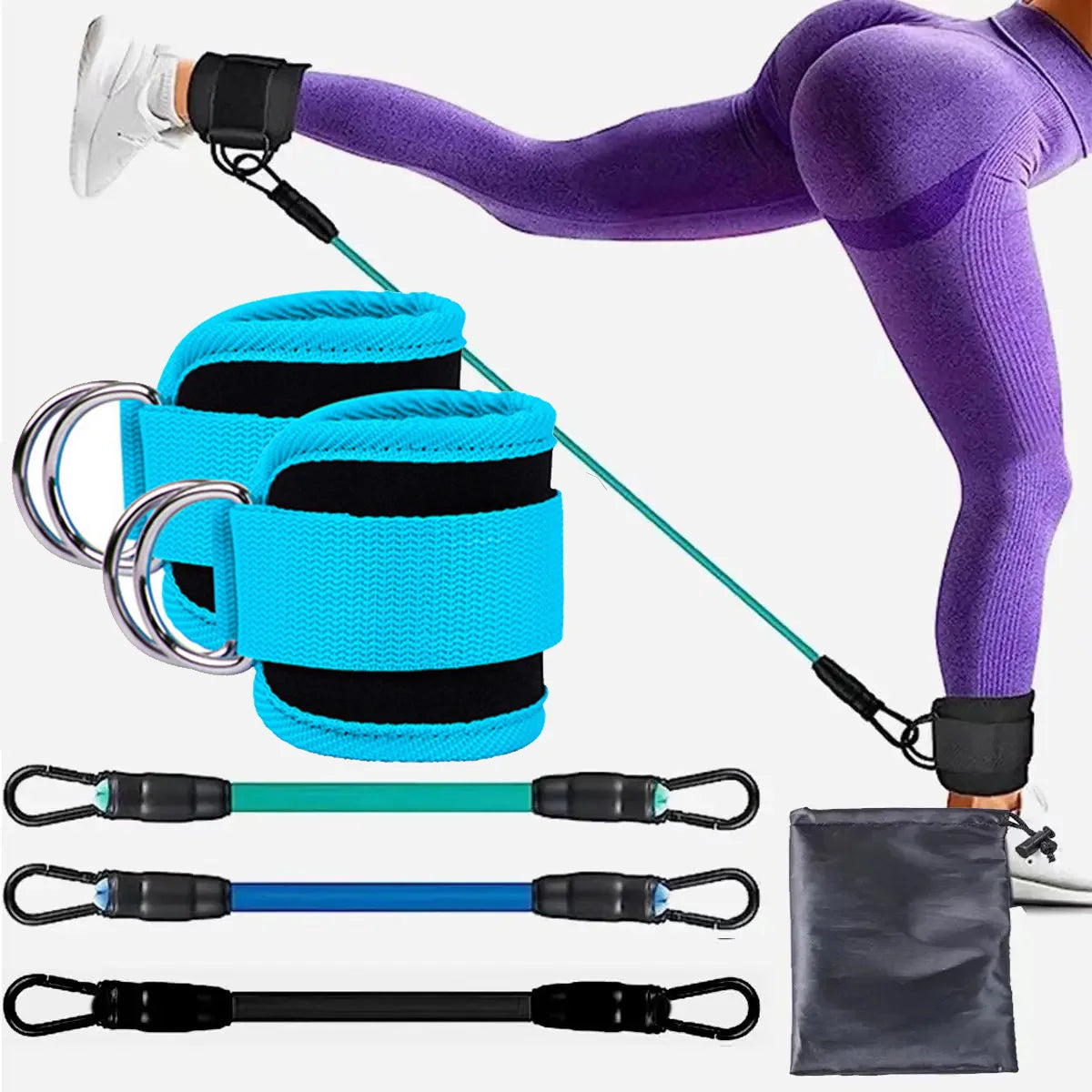 Ankle Strap Resistance Bands - Hip & Leg Strength Training for Home & Gym