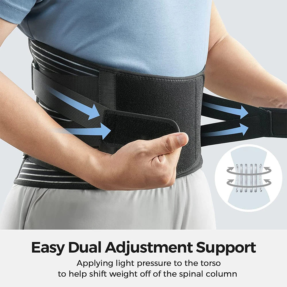 S-3XL Sports Lower Back Brace with 6 Stays Anti-skid Orthopedic lumbar