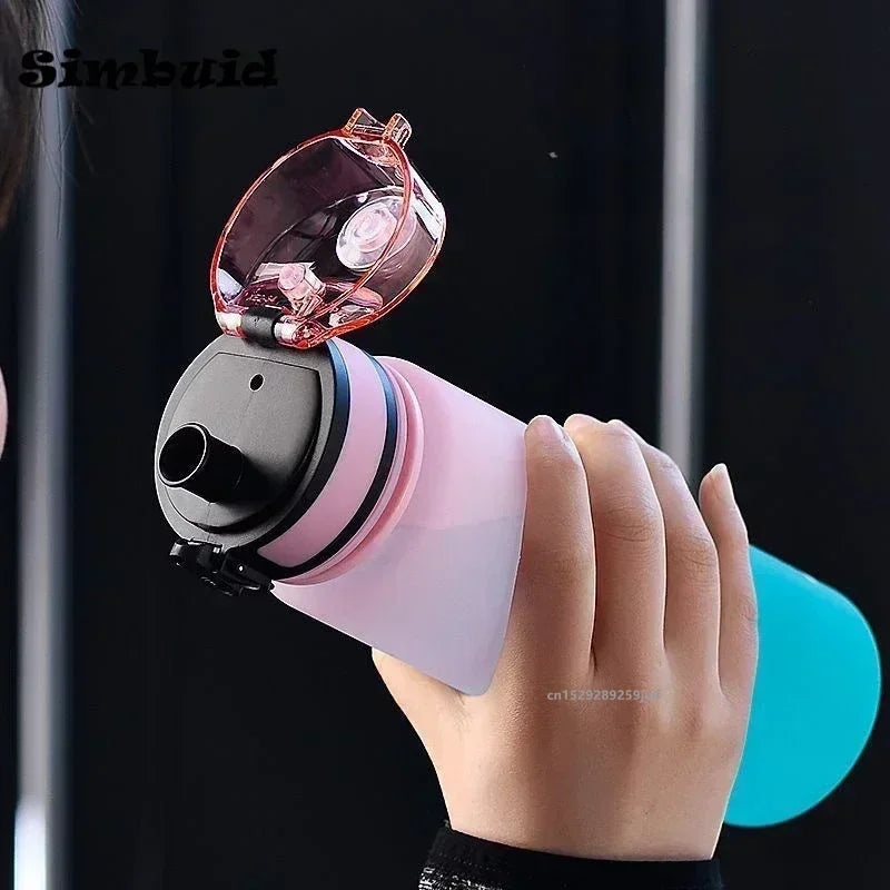 1 Liter Large Capacity Sports Water Bottle Leak Proof Colorful Plastic