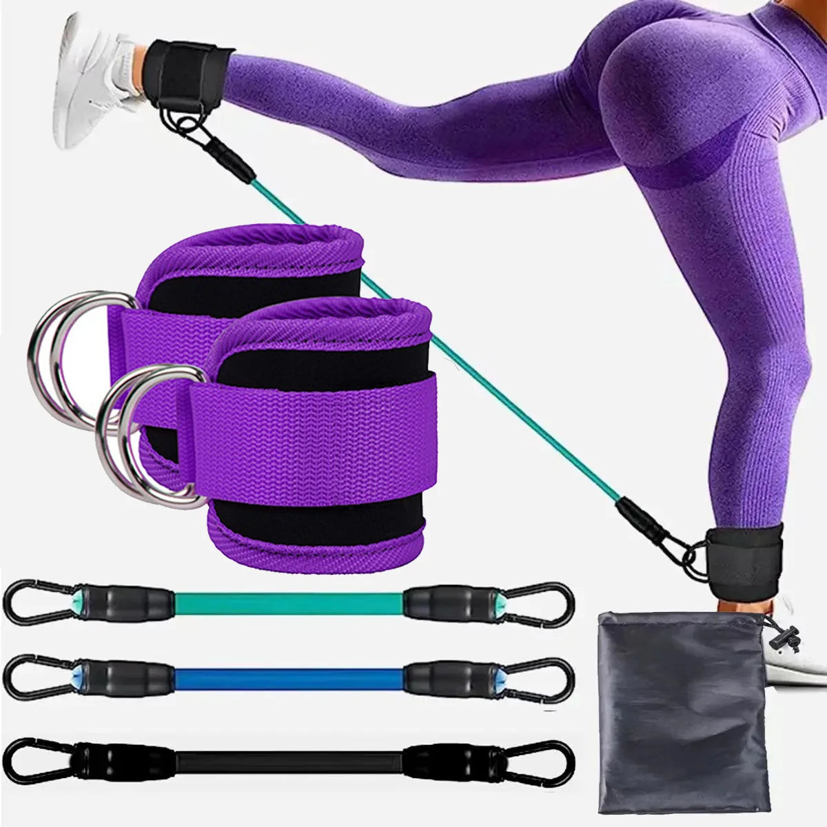 Ankle Strap Resistance Bands - Hip & Leg Strength Training for Home & Gym