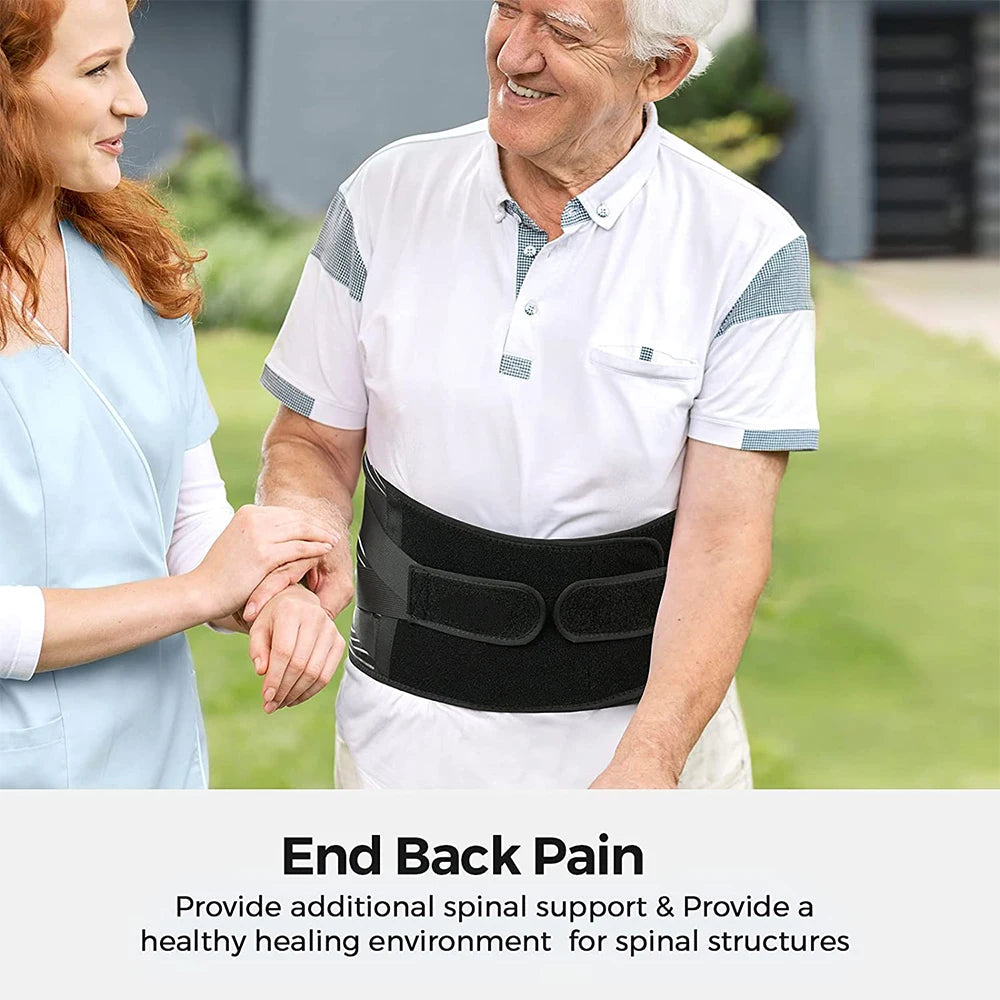 S-3XL Sports Lower Back Brace with 6 Stays Anti-skid Orthopedic lumbar