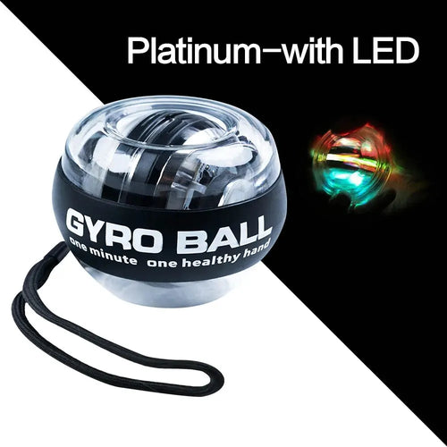 LED Wrist Power Trainer Ball Self-starting Gyro Wrist Hand Ball Arm