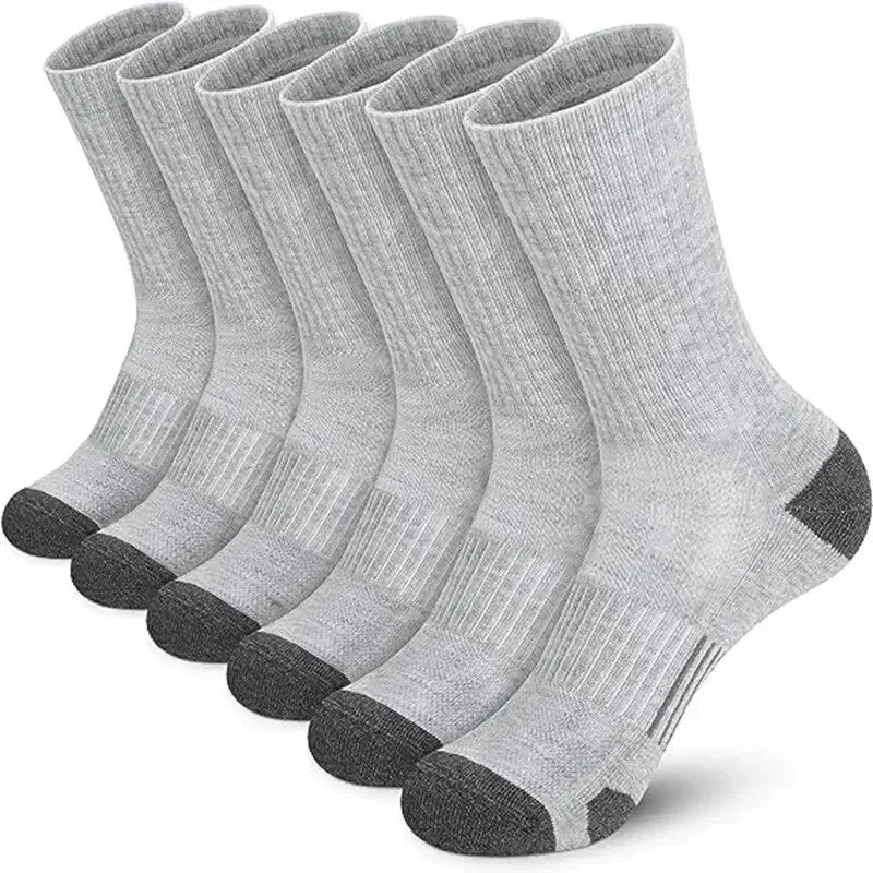 6 Pairs Men's Outdoor Gym Socks High Quality Comfortable Soft