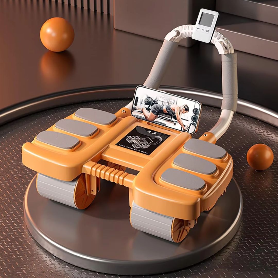 Automatic Rebound Ab Roller with Arc Design and High Weight Capacity