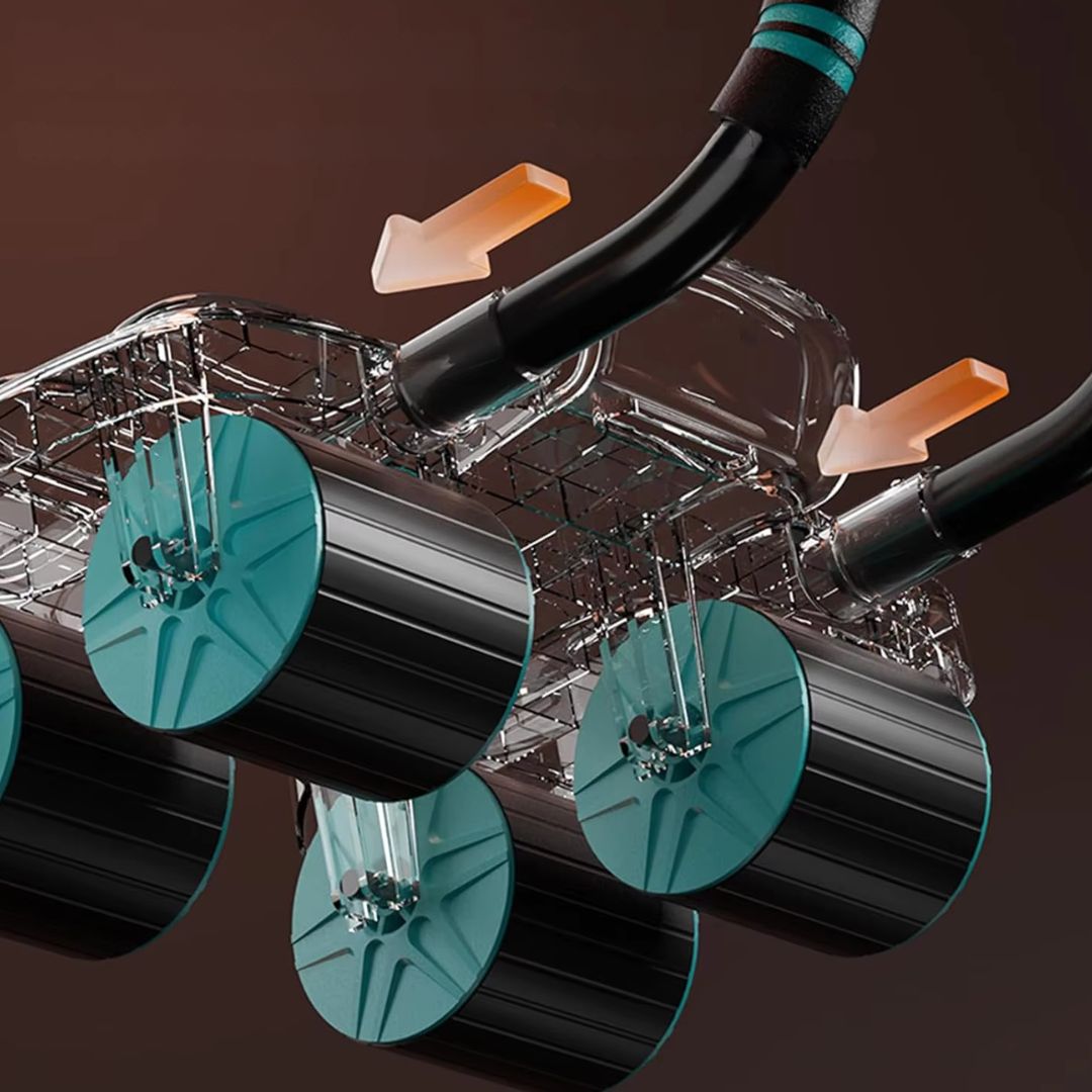 Automatic Rebound Ab Roller with Arc Design and High Weight Capacity
