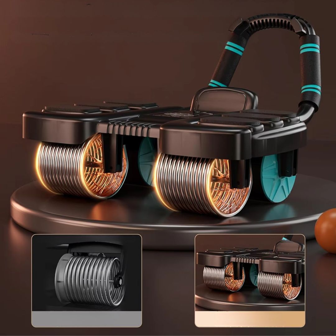 Automatic Rebound Ab Roller with Arc Design and High Weight Capacity