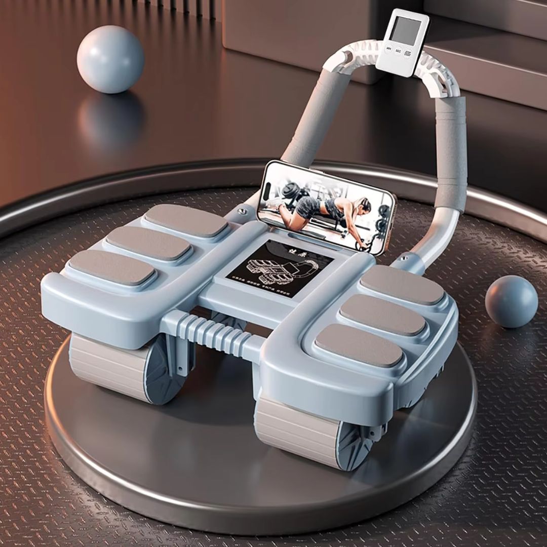 Automatic Rebound Ab Roller with Arc Design and High Weight Capacity