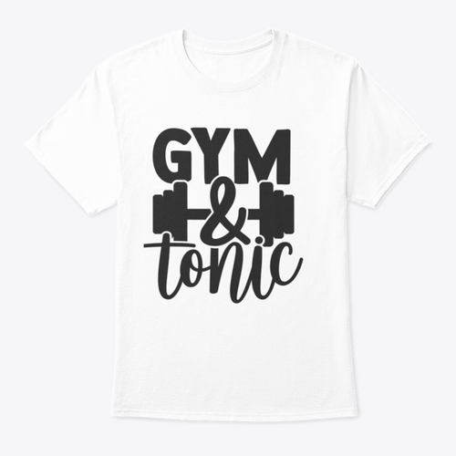 Gym And Tonic Typographic Illustration Textile Graphic T-Shirt