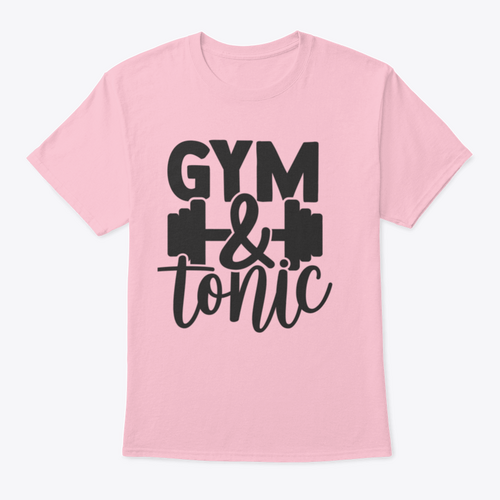 Gym And Tonic Typographic Illustration Textile Graphic T-Shirt