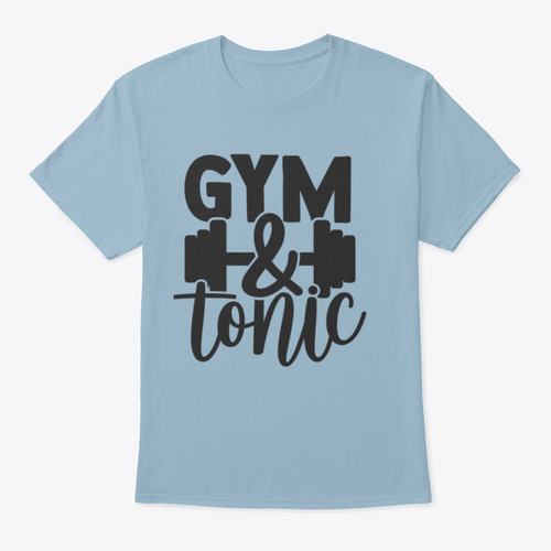 Gym And Tonic Typographic Illustration Textile Graphic T-Shirt