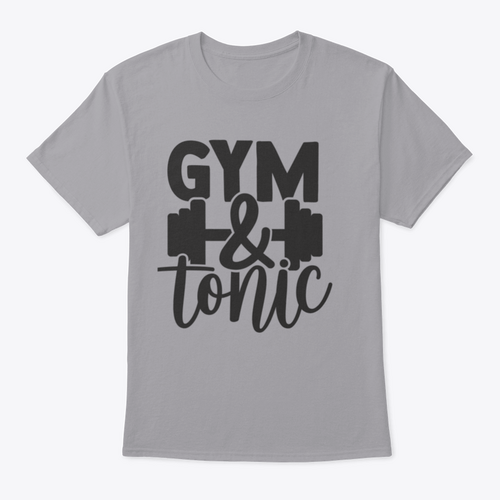 Gym And Tonic Typographic Illustration Textile Graphic T-Shirt