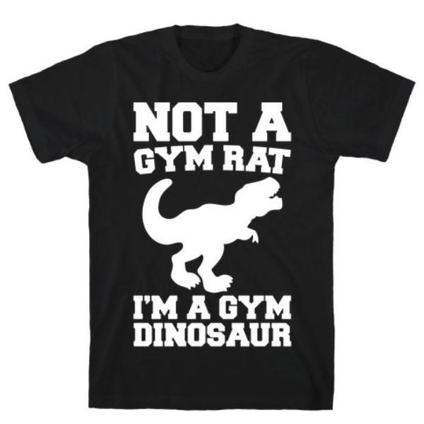 NOT A GYM RAT I'M A GYM WHITE PRINT T-SHIRT
