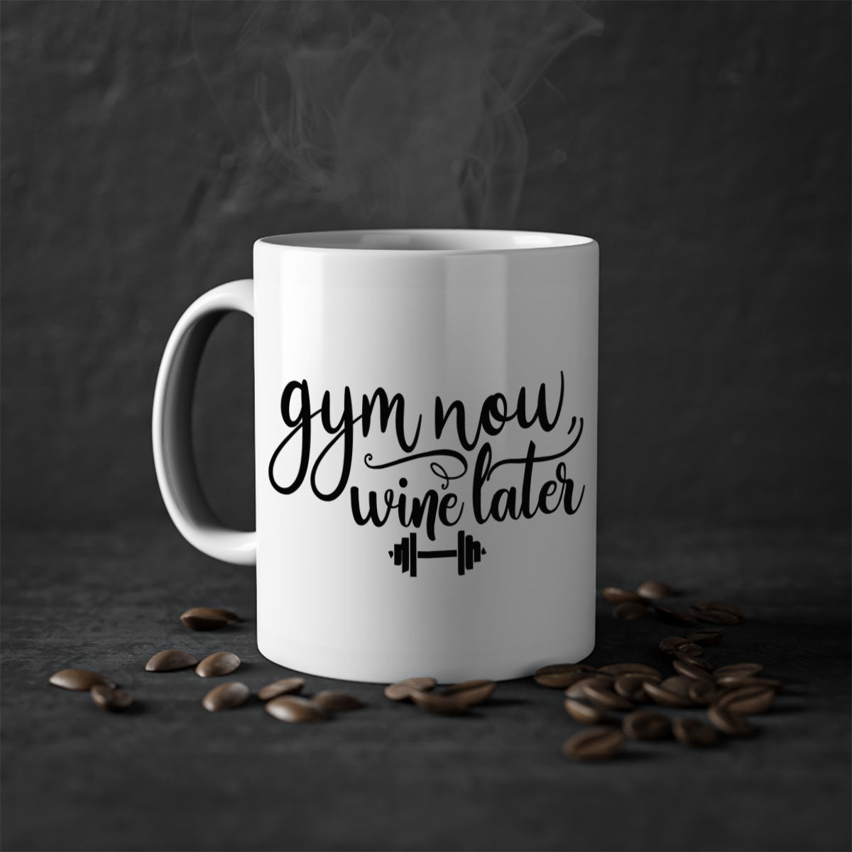 gym now wine later 42#- gym-Mug / Coffee Cup