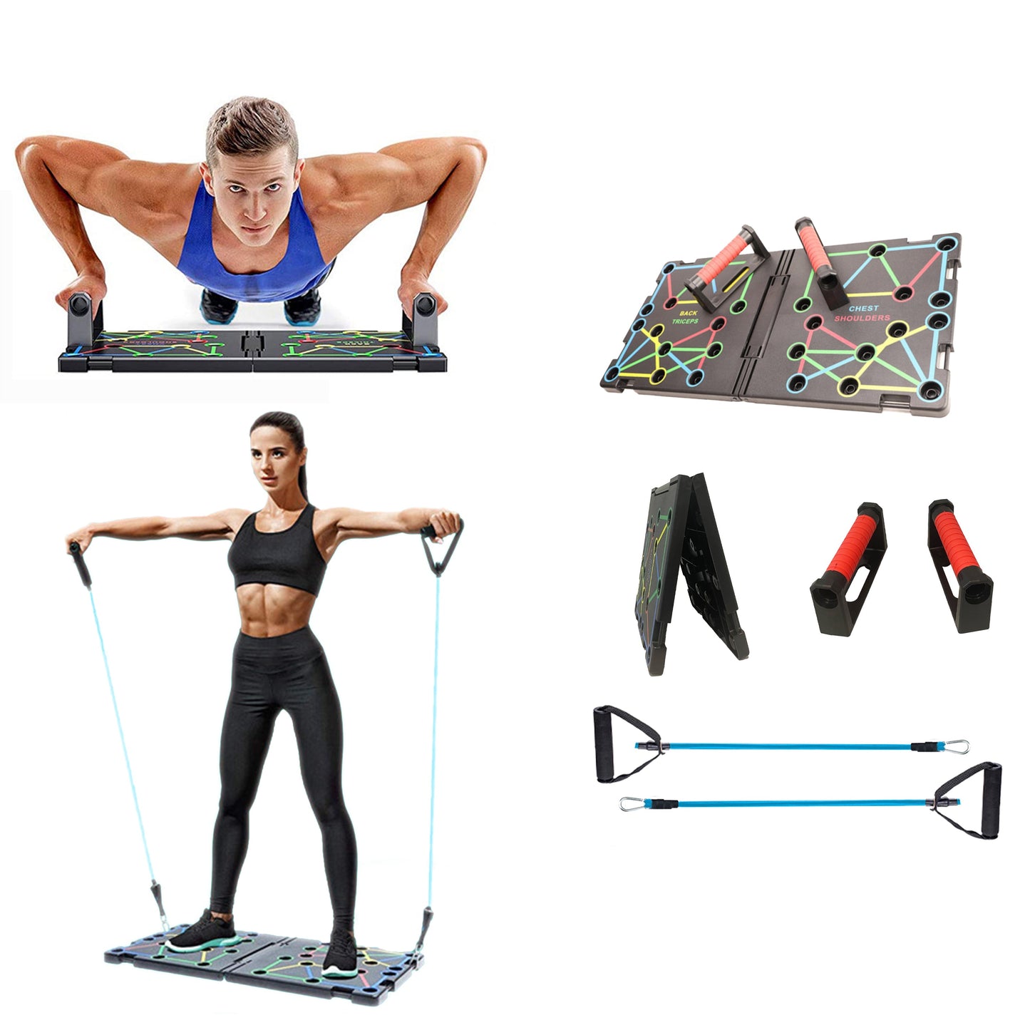 12-in-1 Multifunctional Push-Up Board for Home Gym Workouts | Full Body Exercise